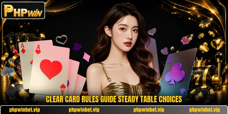 Clear card rules guide steady table choices Clear card rules guide steady table choices