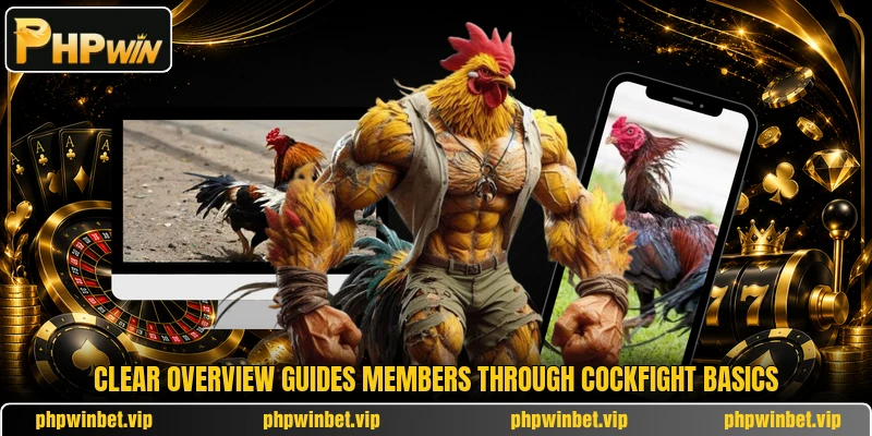 Clear overview guides members through cockfight basics Clear overview guides members through cockfight basics