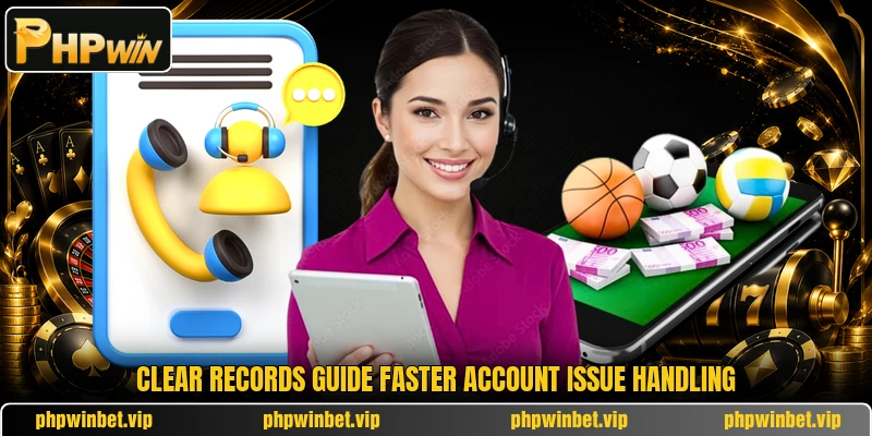 Clear records guide faster account issue handling Clear records guide faster account issue handling