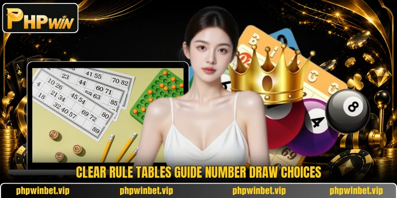 Clear rule tables guide number draw choices Clear rule tables guide number draw choices