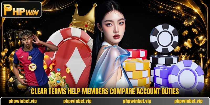 Clear terms help members compare account duties