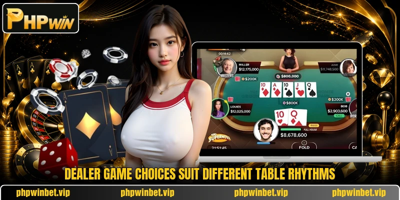 Dealer game choices suit different table rhythms Dealer game choices suit different table rhythms