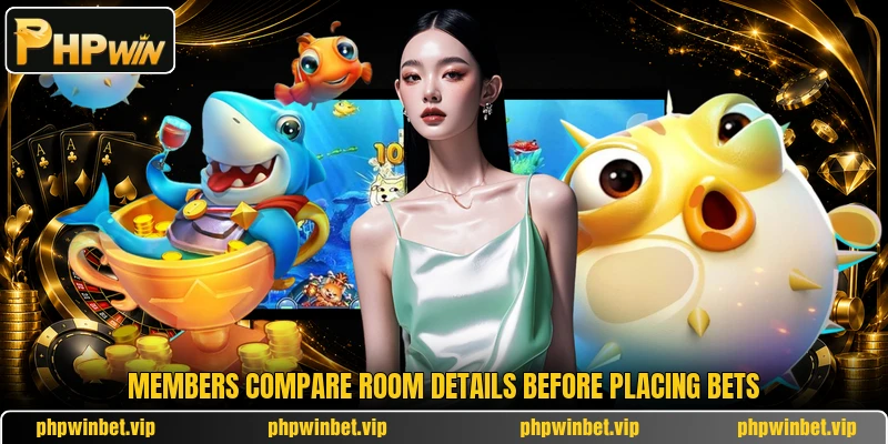 Members compare room details before placing bets Members compare room details before placing bets