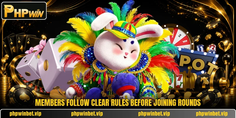 Members follow clear rules before joining rounds Members follow clear rules before joining rounds