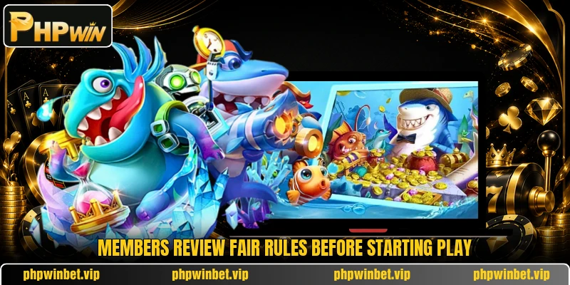 Members review fair rules before starting play Members review fair rules before starting play