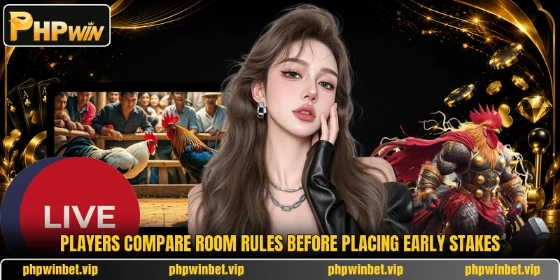 Players compare room rules before placing early stakes Players compare room rules before placing early stakes