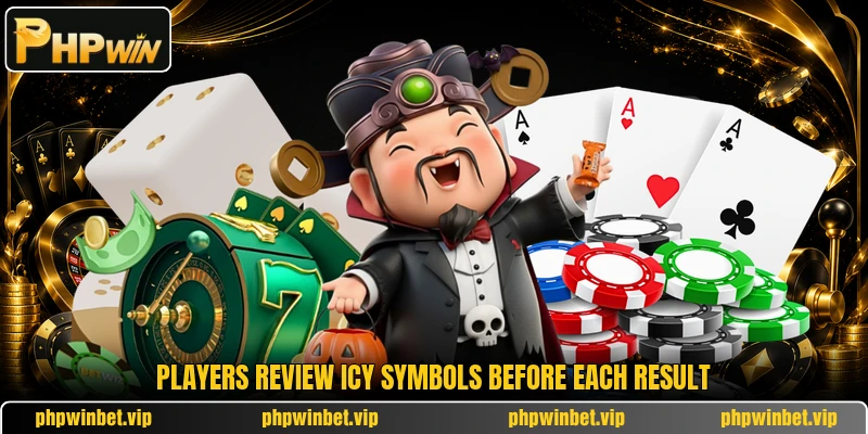 Players review icy symbols before each result Players review icy symbols before each result