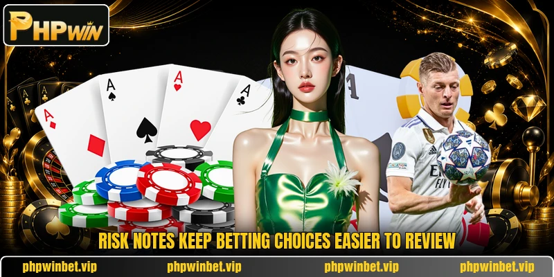 Risk notes keep betting choices easier to review