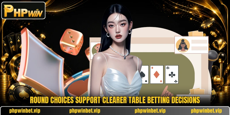 Round choices support clearer table betting decisions Round choices support clearer table betting decisions
